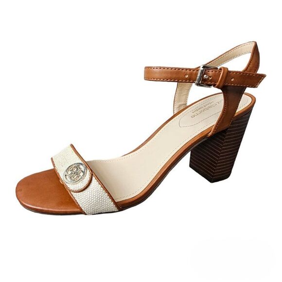 Liz Claiborne LC NIHOA Strappy Block Heel Brown Sandal - Picture 2 of 10
